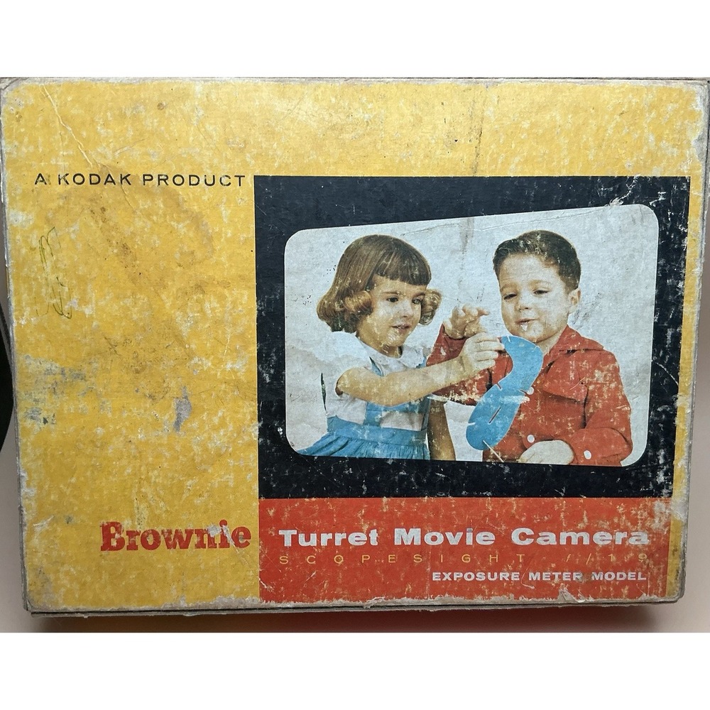 Vintage Kodak Brownie Turret Movie Camera f/1.9 Scopesight Exposure Meter Model